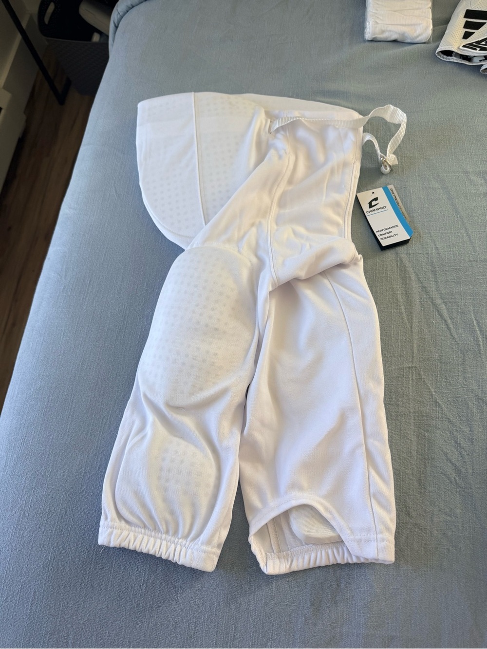 White Padded Compression Girdle for Men - Protective Athletic Shorts